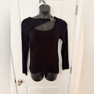 Venus Adorned Black Women's Long Sleeve Top